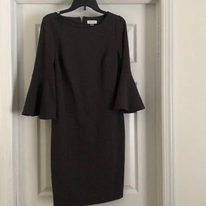 Gray Calvin Klein Dress with bell sleeves -size 10 -
